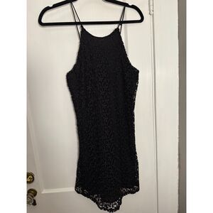Zara Black Crochet Crossback Dress